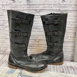 Men’s Size 9 Genuine Leather Combat Moto Boots
